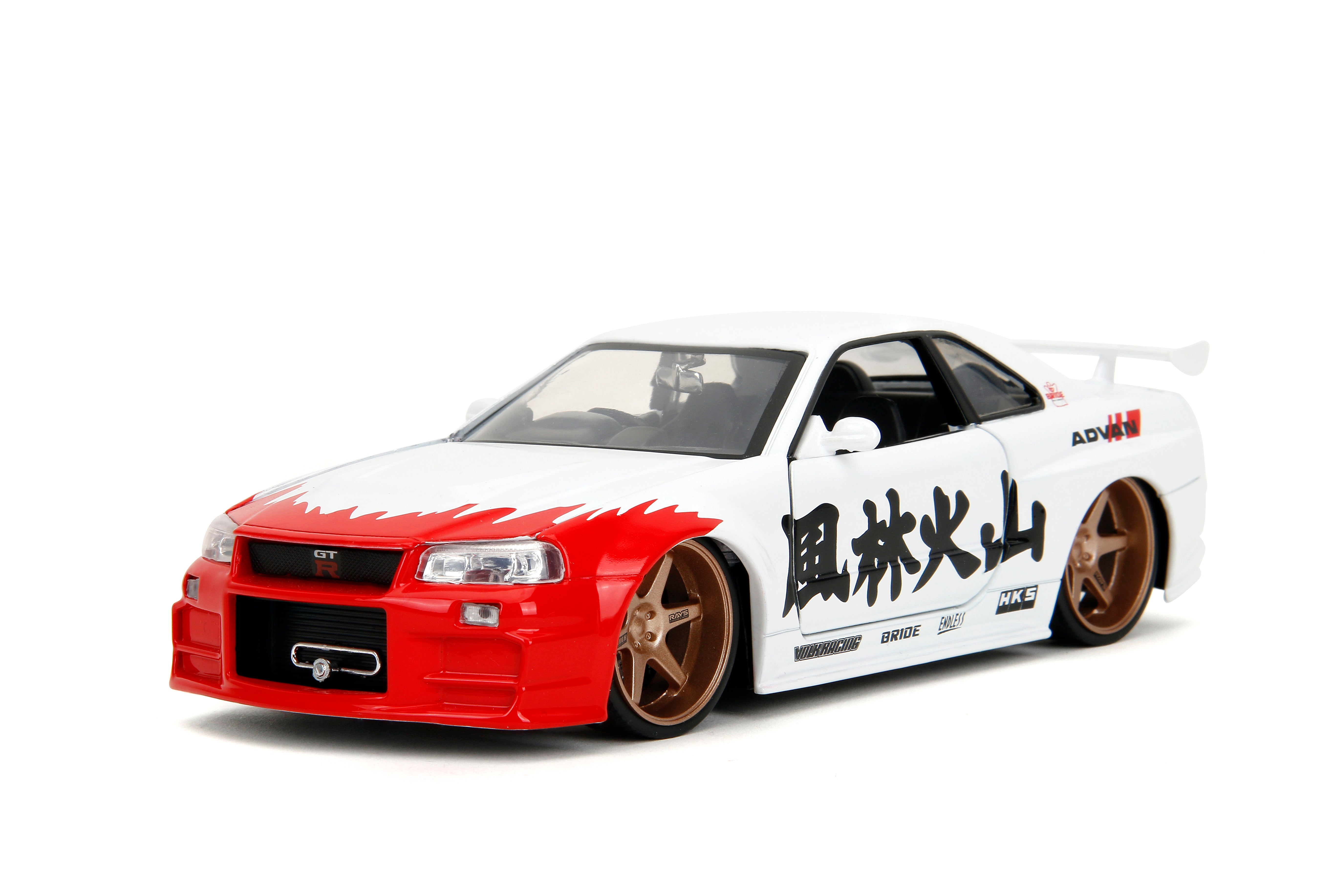 Jada Toys - Street Fighter 2002 Nissan Skyline GTR w/ Ryu 1:24 Die-Cast