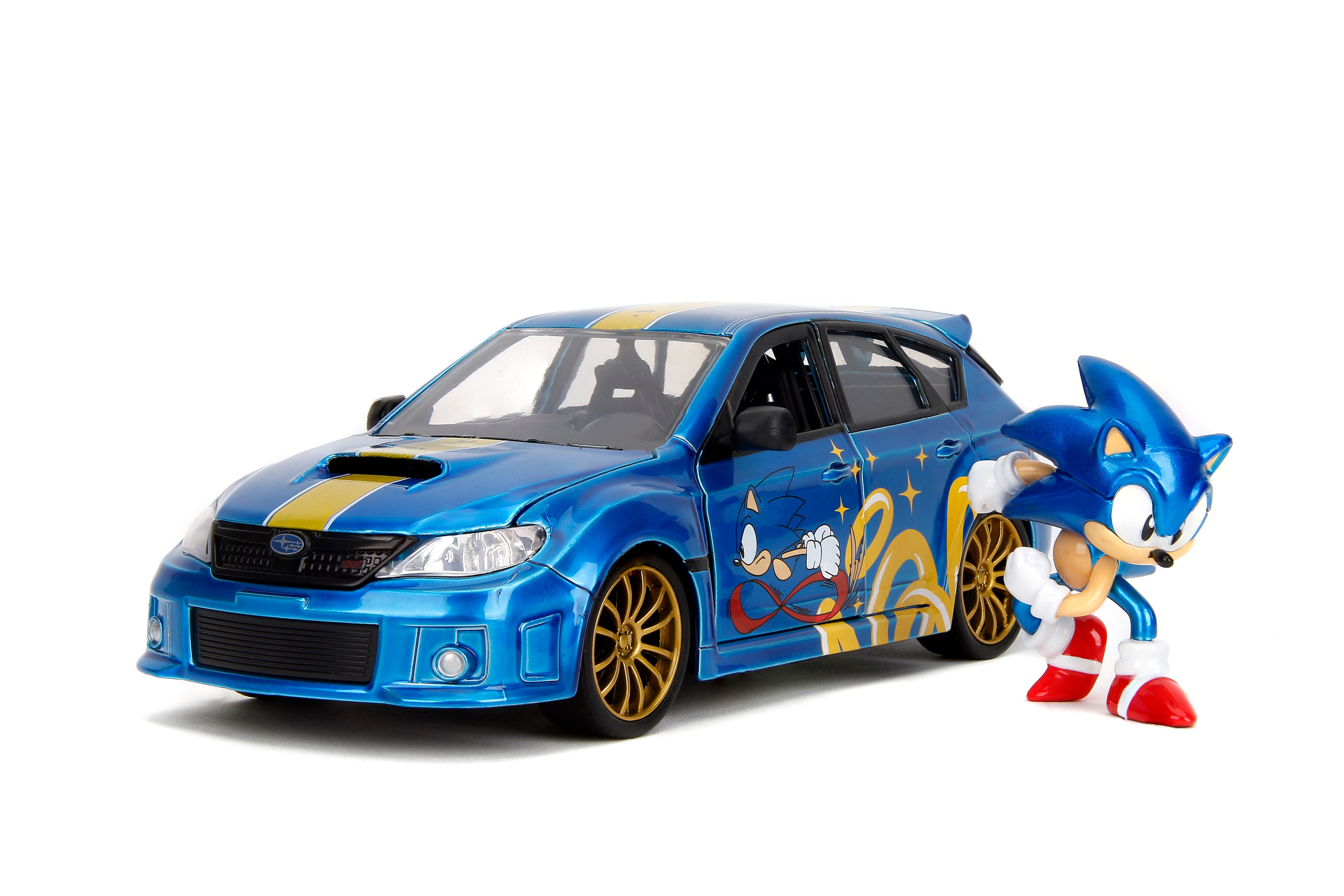 Jada Toys - 2012 Subaru Impreza WRX STI w/ Sonic The Hedgehog 1:24 Die-Cast
