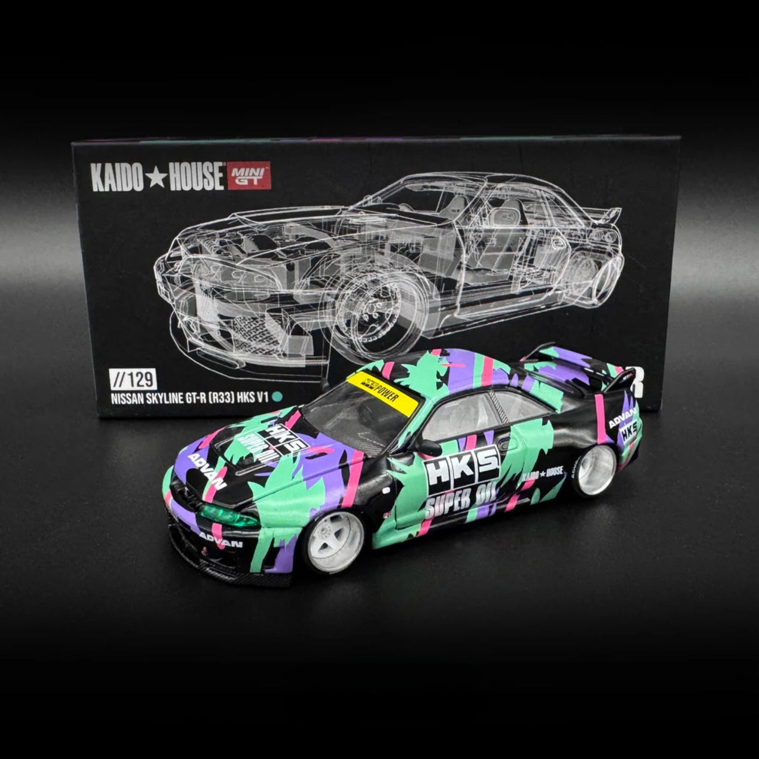 Kaido House Mini GT Nissan Skyline GT-R (R33) HKS V1