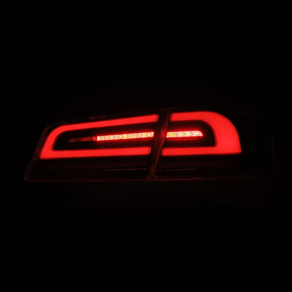 AlphaRex 12-21 Tesla Model S LUXX-Series LED Tail Lights - Black/Red