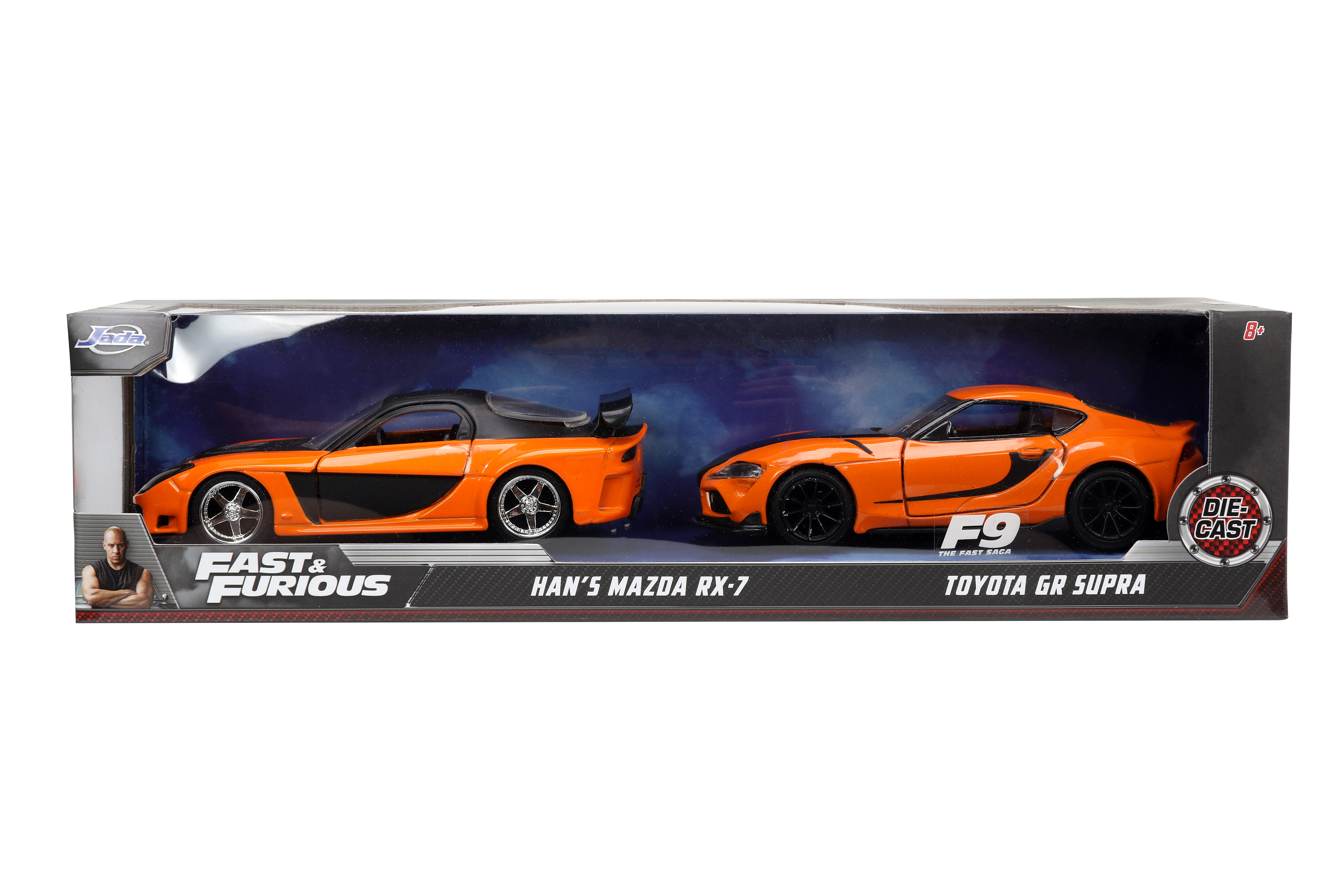 Jada Toys - Fast & Furious Han's Mazda RX-7 & Toyota GR Supra Twin Pac Jada Toys - Fast & Furious Han's Mazda RX-7 & Toyota GR Supra Twin Pac
