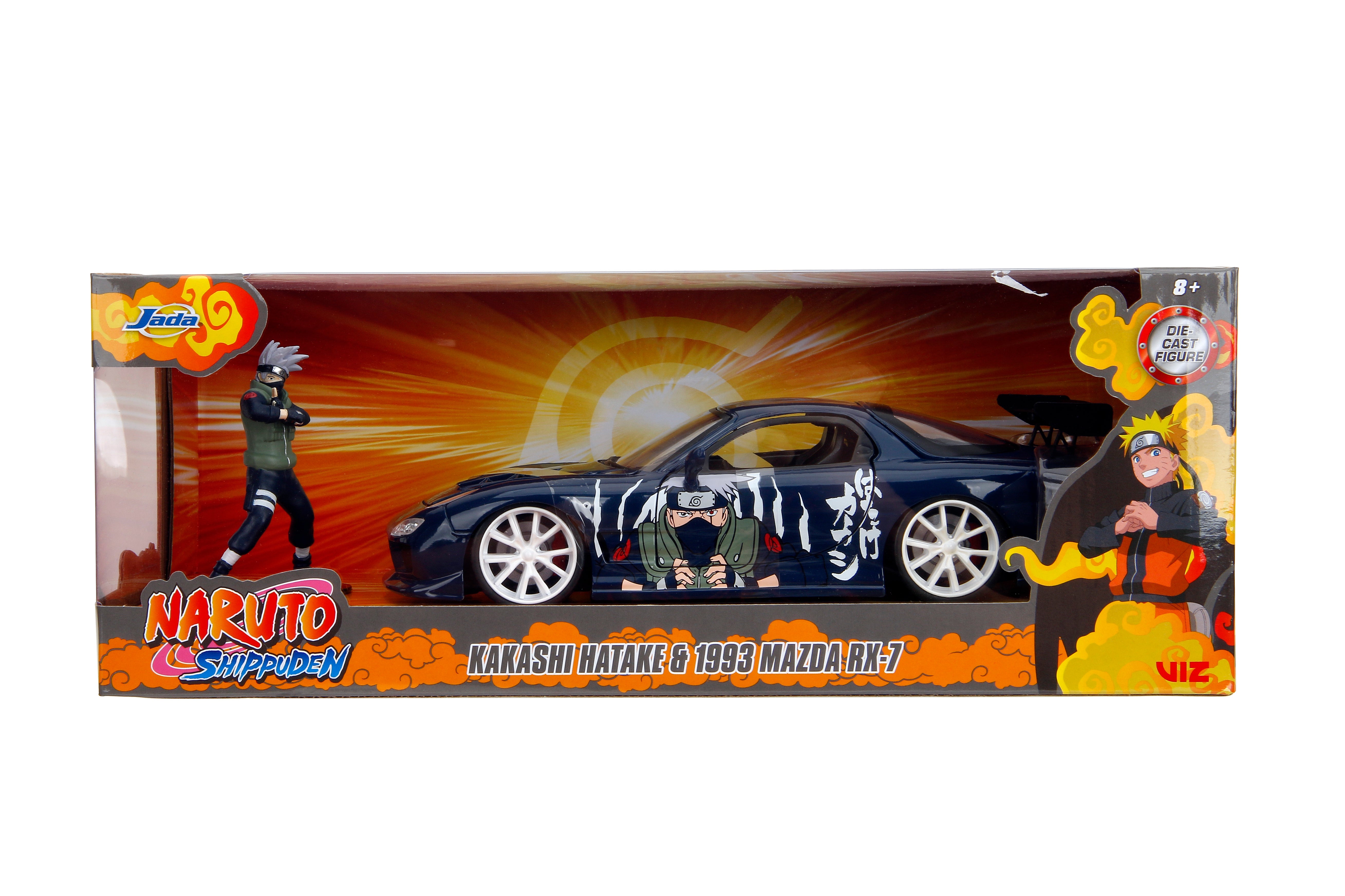 Jada Toys - Naruto 1993 Mazda RX-7 w/ Kakashi 1:24 Die-Cast