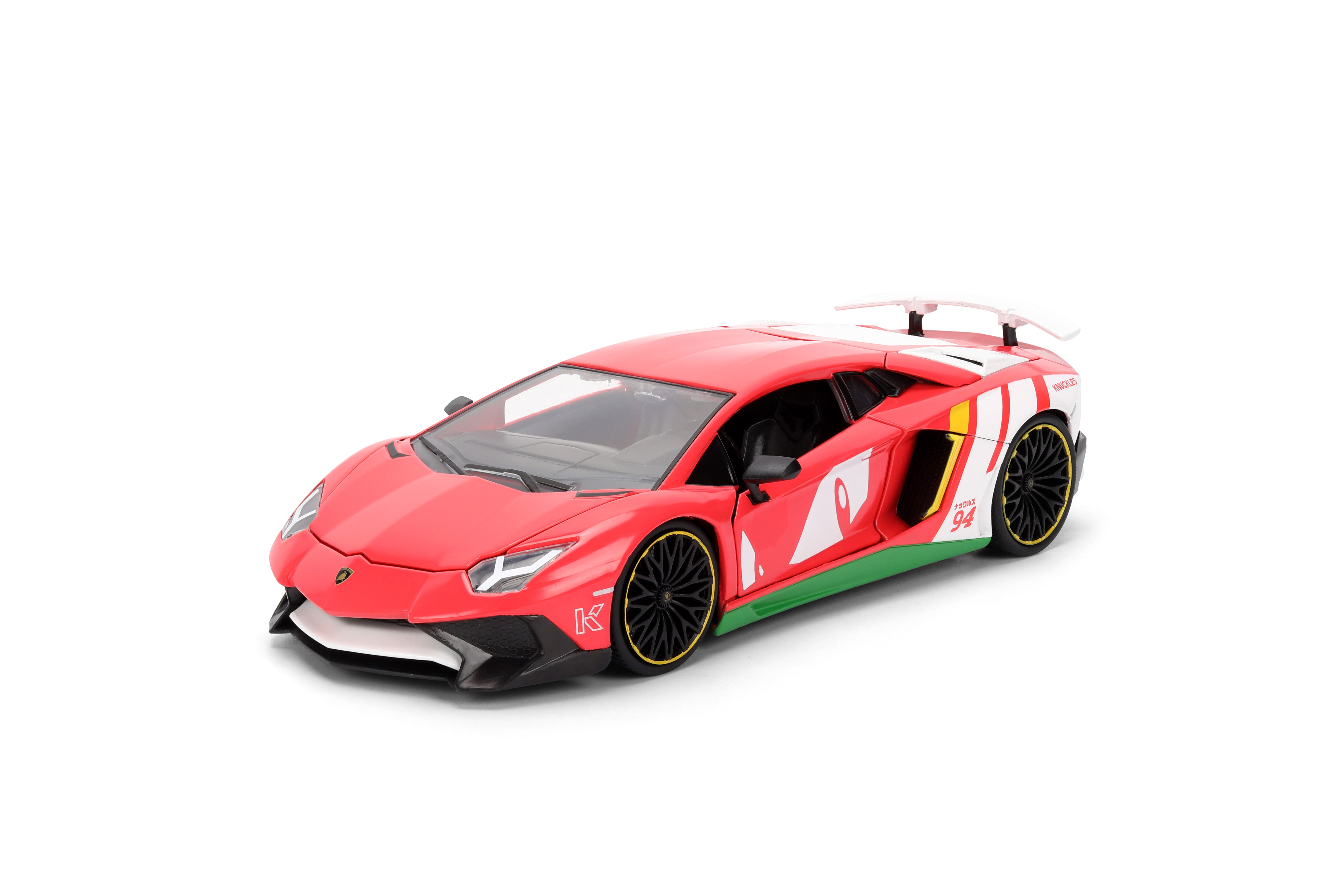 Jada Toys - Sonic Lamborghini Aventador SV w/ Knuckles 1:24 Die-Cast