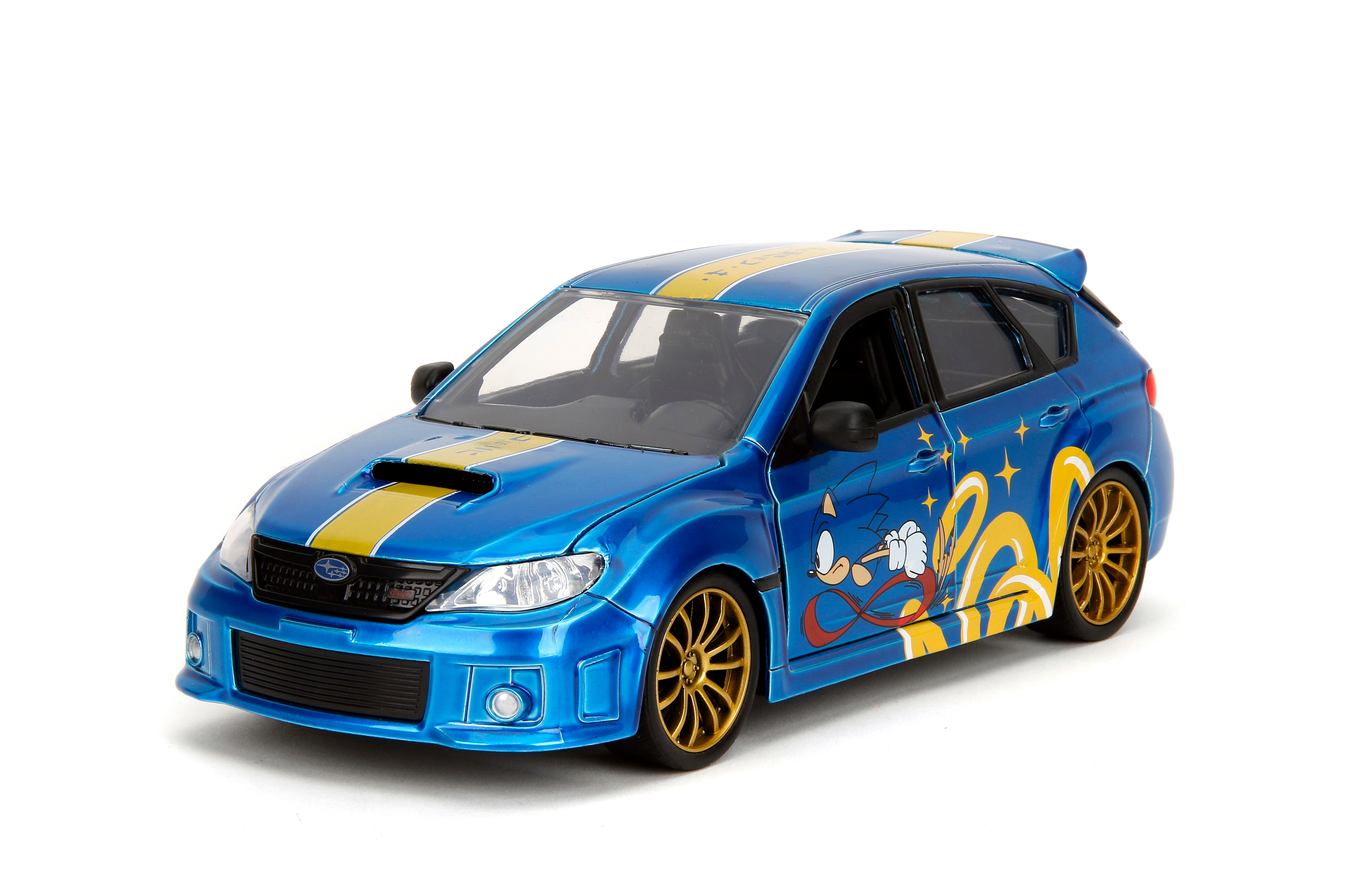 Jada Toys - 2012 Subaru Impreza WRX STI w/ Sonic The Hedgehog 1:24 Die-Cast