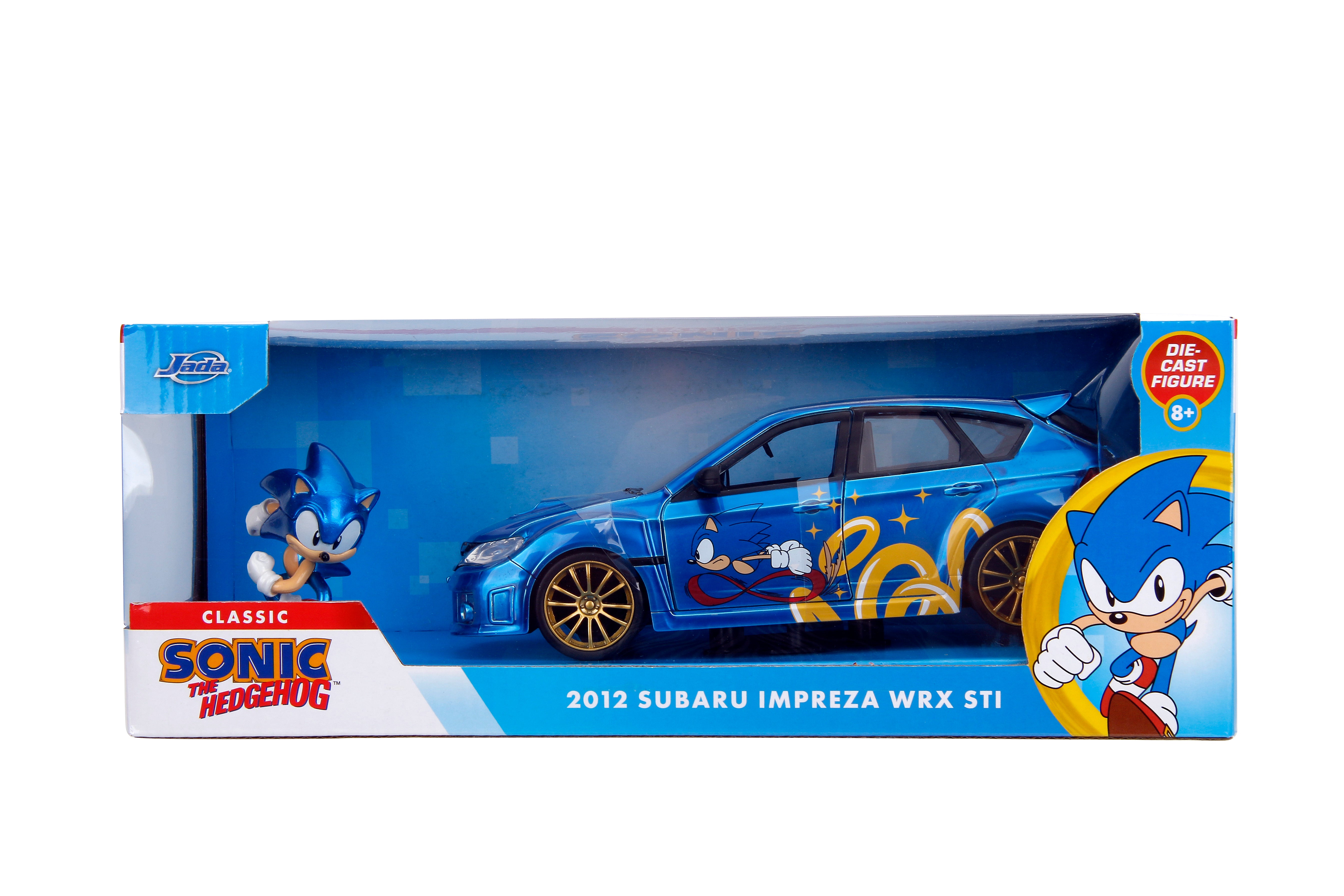 Jada Toys - 2012 Subaru Impreza WRX STI w/ Sonic The Hedgehog 1:24 Die-Cast